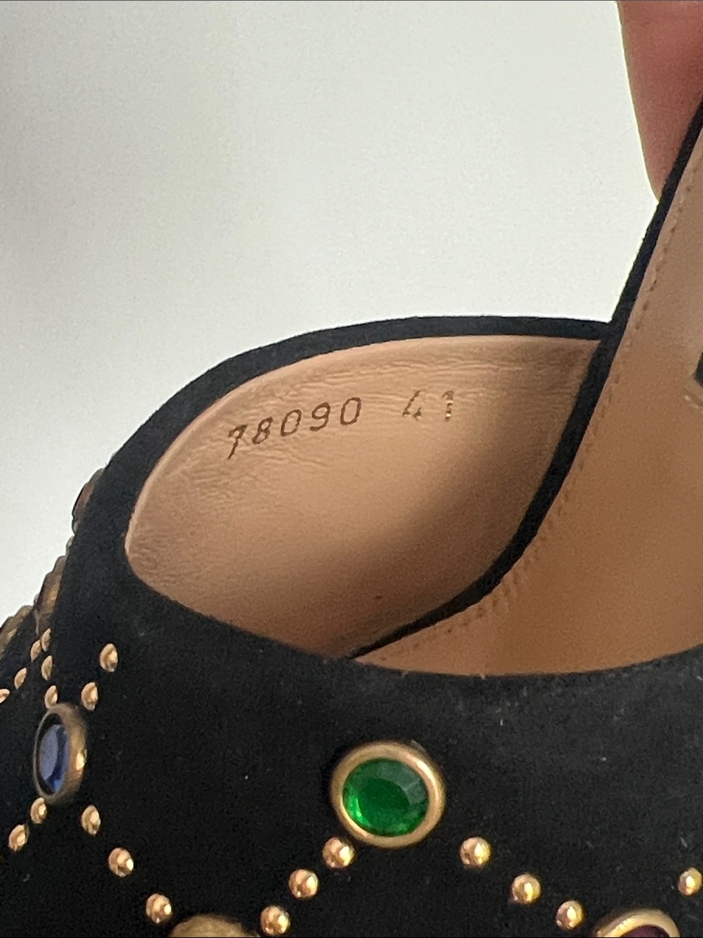 Sergio Rossi multicolor jeweled open toe black suede high heels sandals 41 - Picture 11 of 14